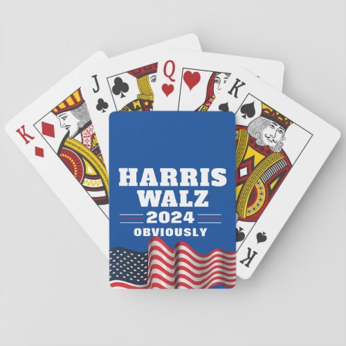 Harris Walz 2024  Obviously Poker Cards