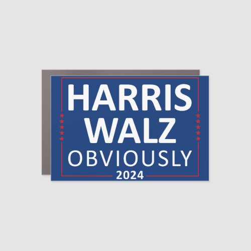 Harris Walz 2024 Obviously _ Presidential Election Car Magnet