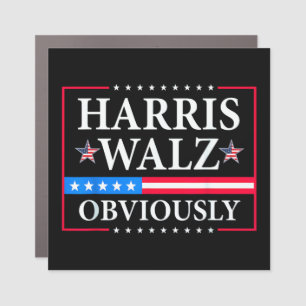Harris Walz 2024 Obviously Tim Walz Car Magnet