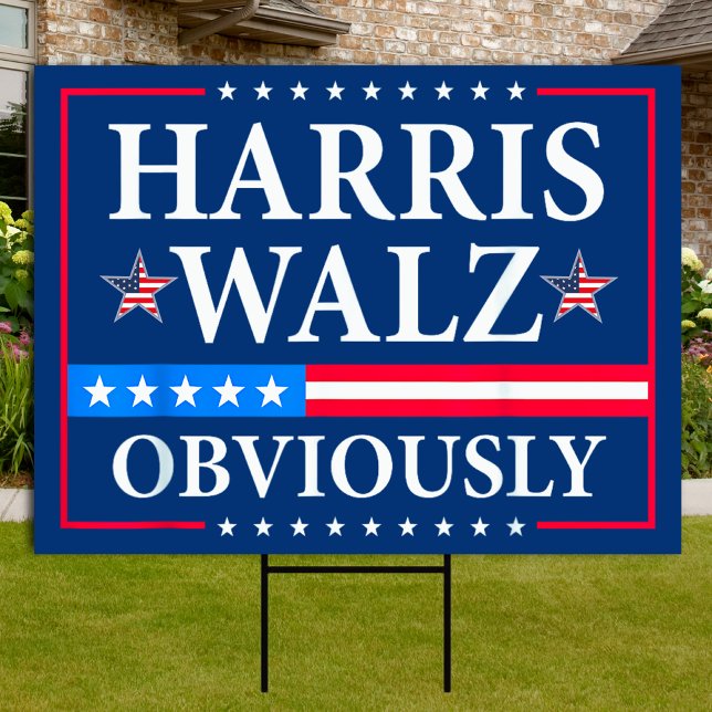 Harris Walz 2024 Obviously Yard Sign (Creator Uploaded)