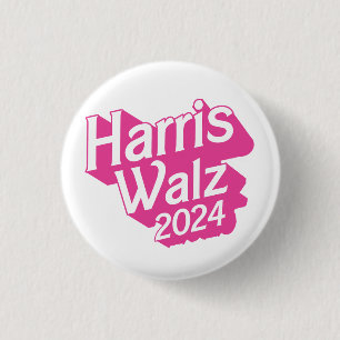 Harris Walz 2024 Pink Button