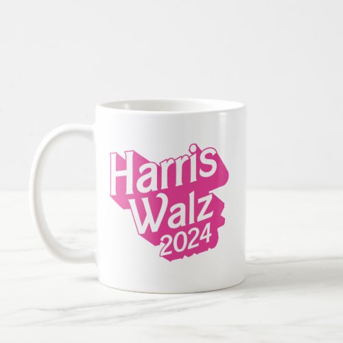 Harris Walz 2024 Pink Coffee Mug