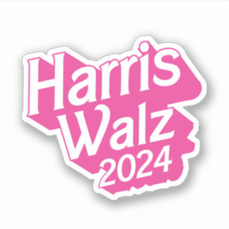 Harris Walz 2024 Pink Sticker