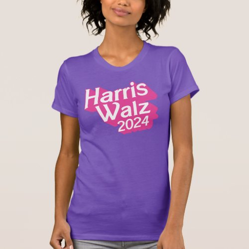 Harris Walz 2024 Pink T_Shirt