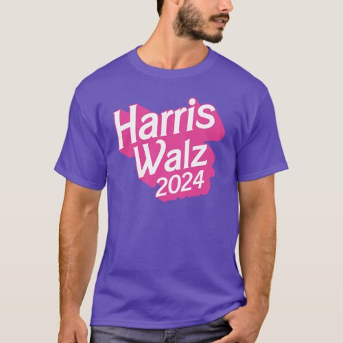 Harris Walz 2024 Pink T_Shirt