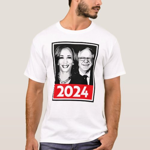 Harris Walz 2024 Poster T_Shirt