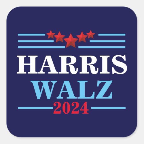 Harris Walz 2024 President _ Tim Walz  Square Sticker