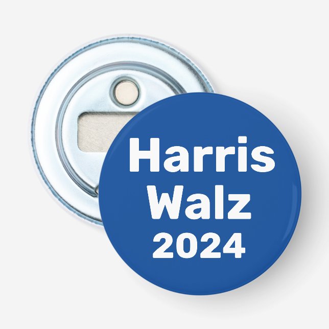 Harris / Walz 2024 Presidential Campaign Bottle Opener (Front)