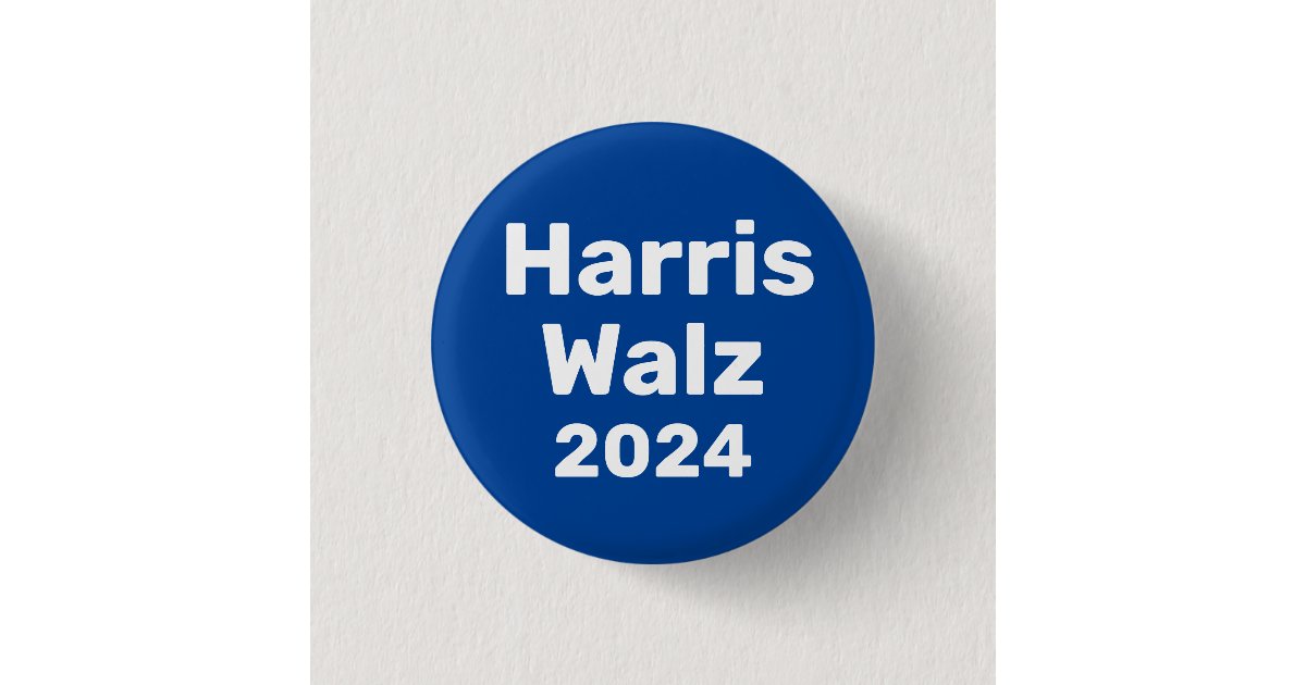 Harris / Walz 2024 Presidential Campaign Button | Zazzle