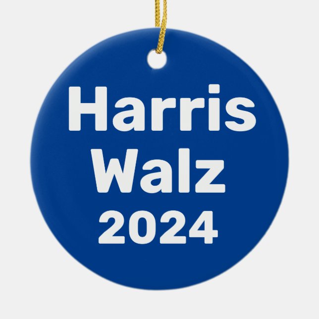 Harris / Walz 2024 Presidential Campaign Ceramic Ornament (Front)