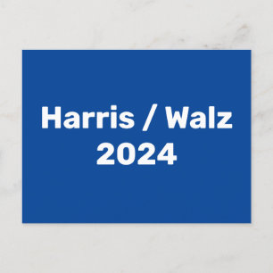 Harris / Walz 2024 Presidential Campaign Postcard