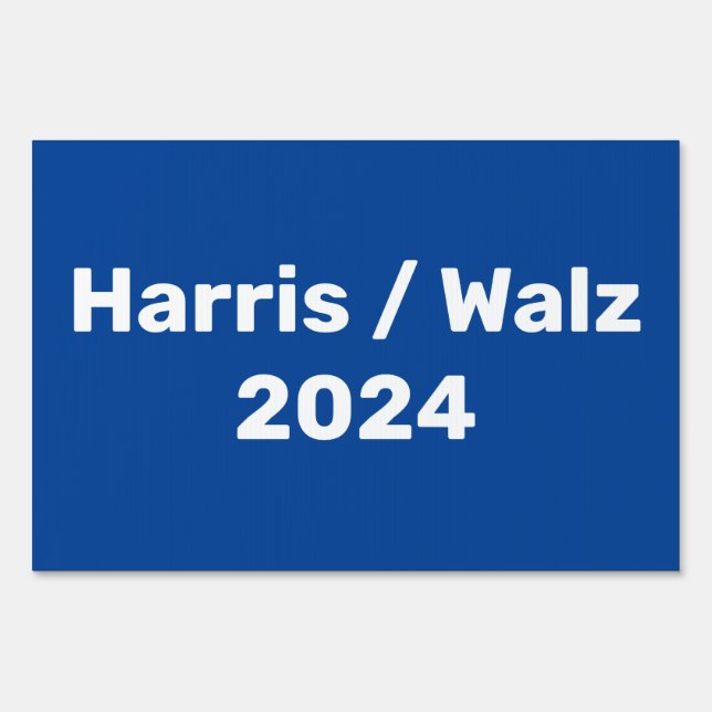 Harris / Walz 2024 Presidential Campaign Sign (Front)