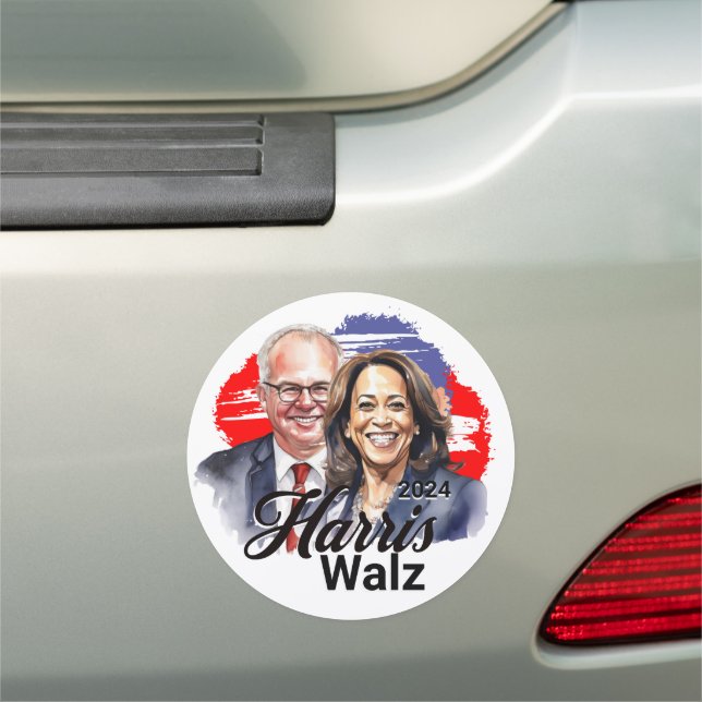 Harris Walz 2024 Presidential Election Car Magnet (In Situ)