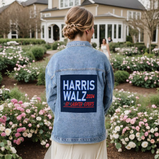 Harris Walz 2024 Presidential Election Denim Jacket