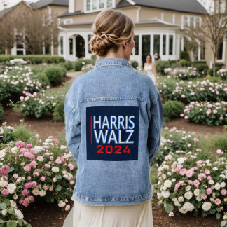 Harris Walz 2024 Presidential Election Denim Jacket