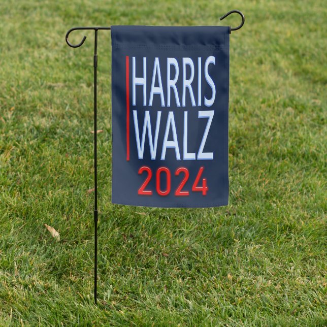 Harris Walz 2024 Presidential Election Garden Flag (In SItu)