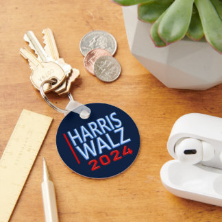Harris Walz 2024 Presidential Election Keychain