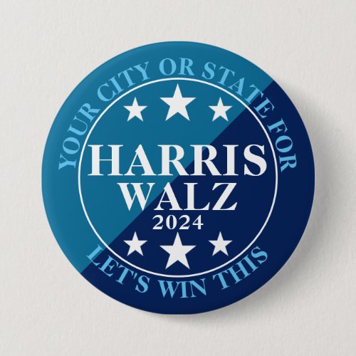 Harris Walz 2024 Presidential Election Political Button