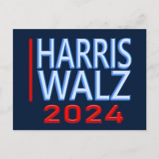 Harris Walz 2024 Presidential Election Postcard