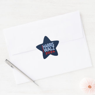 Harris Walz 2024 Presidential Election  Star Sticker