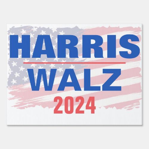 Harris Walz 2024 Presidential Election US Flag Sign