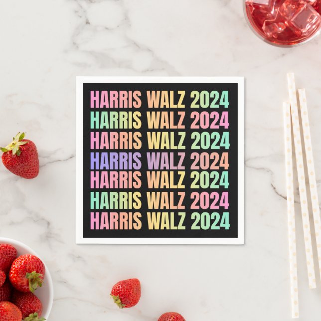 Harris Walz 2024 Rainbow Napkins (Insitu)