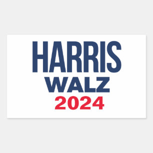 HARRIS WALZ 2024 RECTANGULAR STICKER