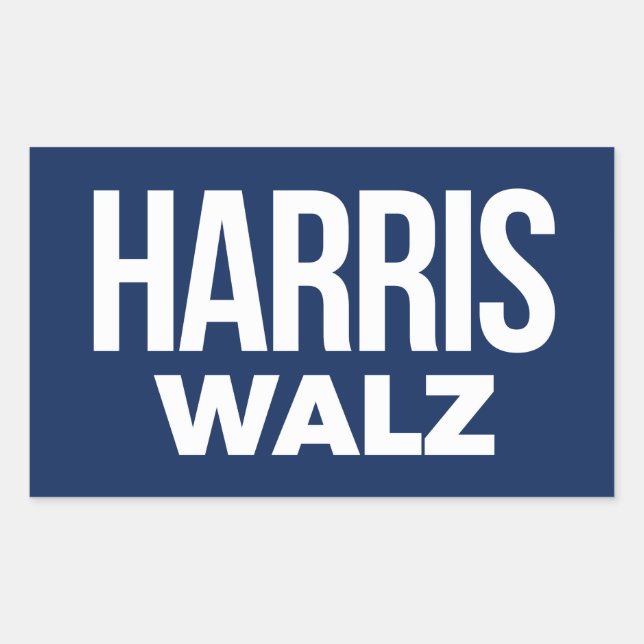 Harris Walz 2024 Rectangular Sticker (Front)