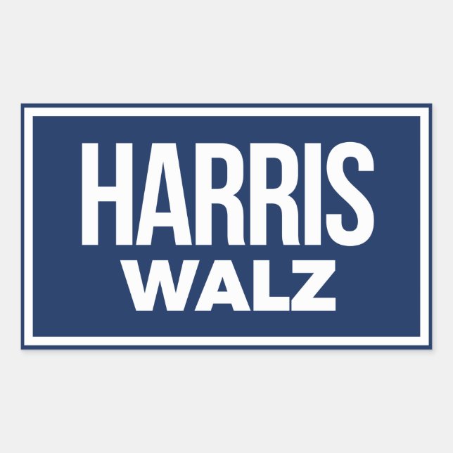 Harris Walz 2024 Rectangular Sticker (Front)