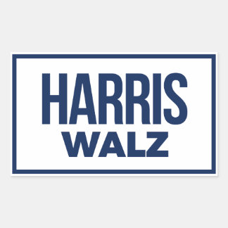 HARRIS WALZ 2024 RECTANGULAR STICKER