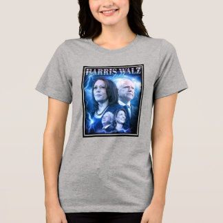 Harris Walz 2024 Retro 90s Style Tri-Blend Shirt