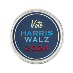 Harris Walz 2024 Round Lapel Pin