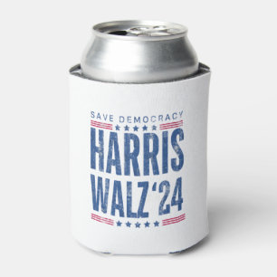 Harris Walz 2024 Save Democracy  Can Cooler