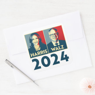 Harris Walz 2024 Square Sticker