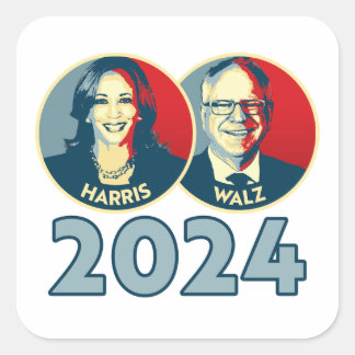 Harris Walz 2024 Square Sticker