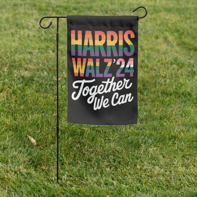 Harris Walz 2024 Together We Can Election LGBTQIA  Garden Flag (In SItu)