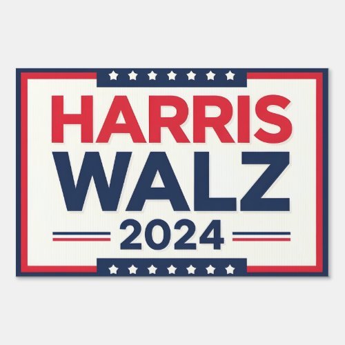 Harris Walz 2024 yard sign