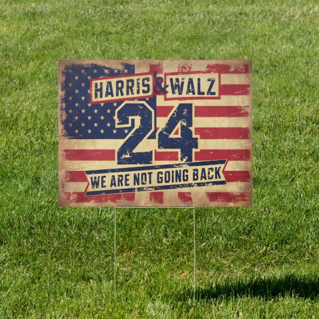 Harris-Walz 2024 yard sign (Insitu)