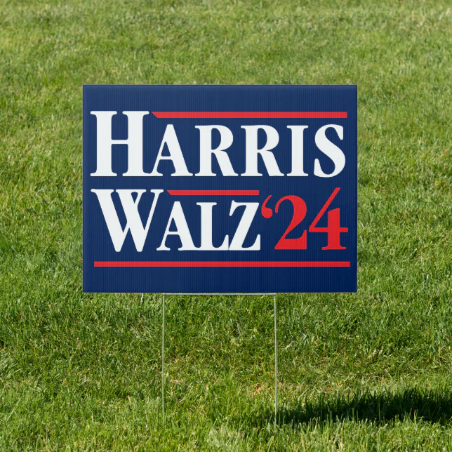 Harris Walz 2024 Yard Sign Zazzle