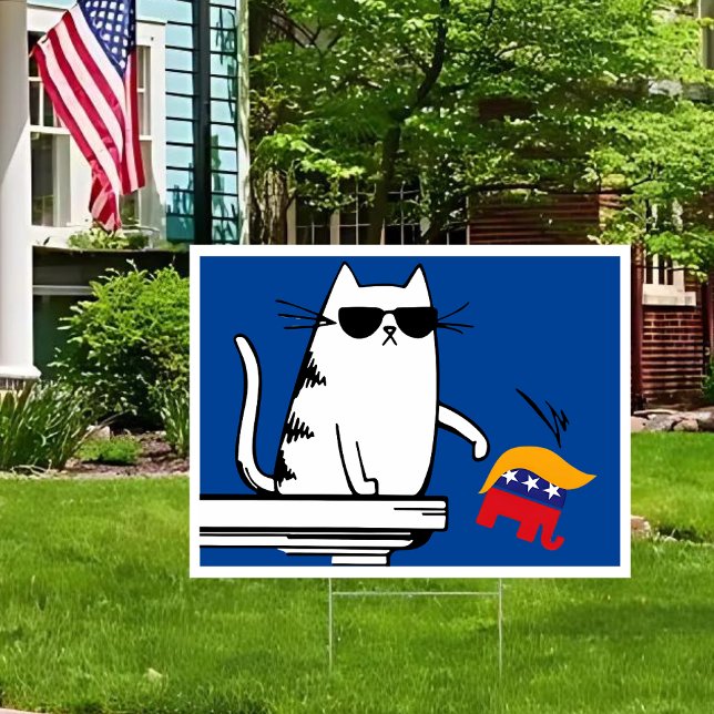 Harris Walz 2024 Yard Sign Cat Lady For Harris (Creator Uploaded)