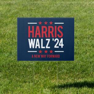 Harris Walz '24 - A new way forward Sign