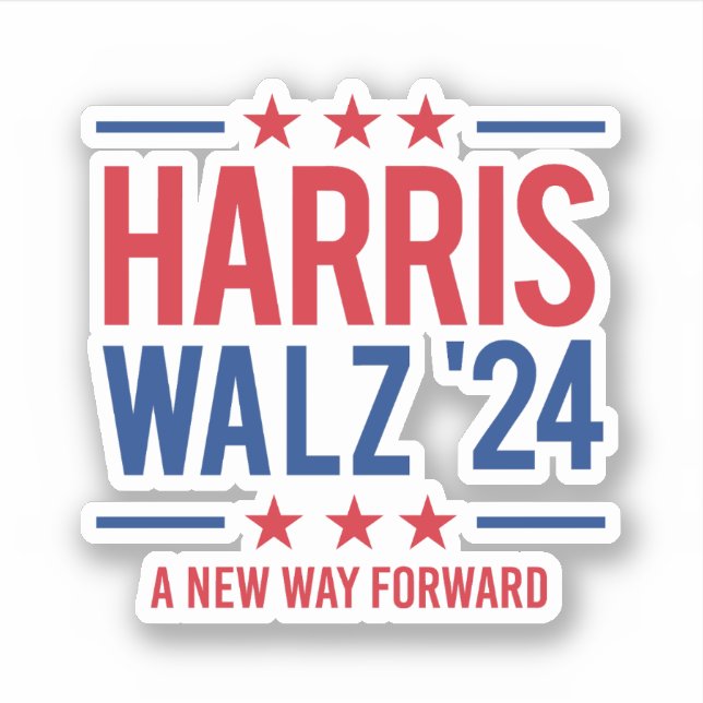 Harris Walz '24 - A new way forward Sticker (Front)
