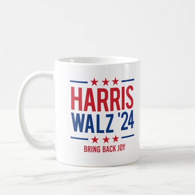 Harris Walz '24 - Bring Back Joy Coffee Mug (Left)