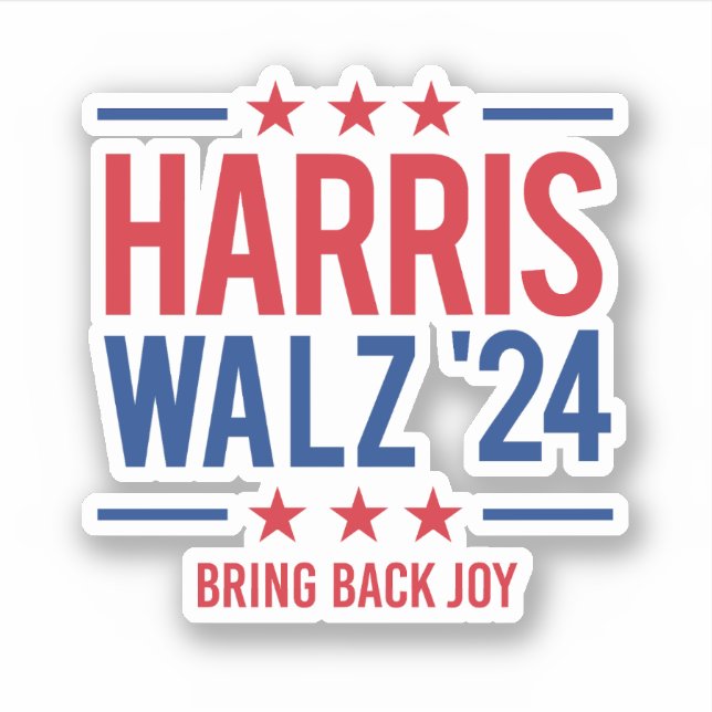 Harris Walz '24 - Bring Back Joy Sticker (Front)