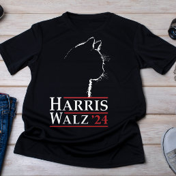 Harris Walz &#39;24 Cat Silhouette Campaign T-Shirt