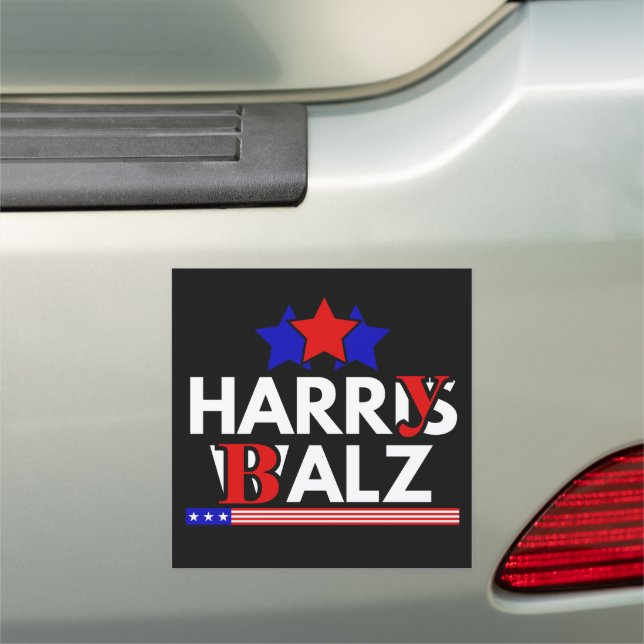 Harris Walz 24 Harry Balz 2024 Meme Democratics Car Magnet (In Situ)