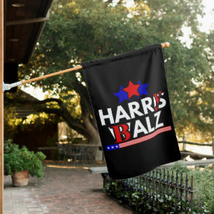 Harris Walz 24 Harry Balz 2024 Meme Democratics House Flag