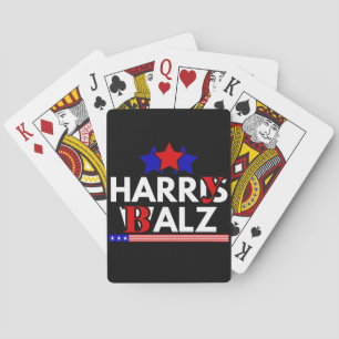 Harris Walz 24 Harry Balz 2024 Meme Democratics Poker Cards
