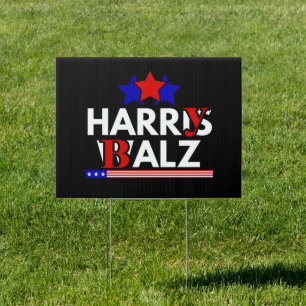 Harris Walz 24 Harry Balz 2024 Meme Democratics Sign