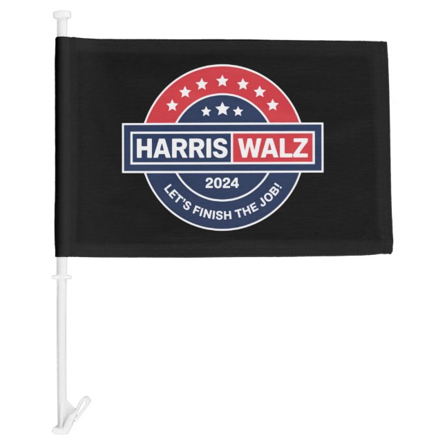 Harris Walz 24 Kamala Harris Madam President 2024  Car Flag (Front)